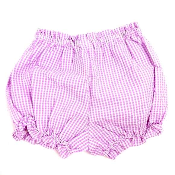 Baby Girls Lavender Gingham Bloomers Shorts Size 6–9 Months - Picture 4 of 8